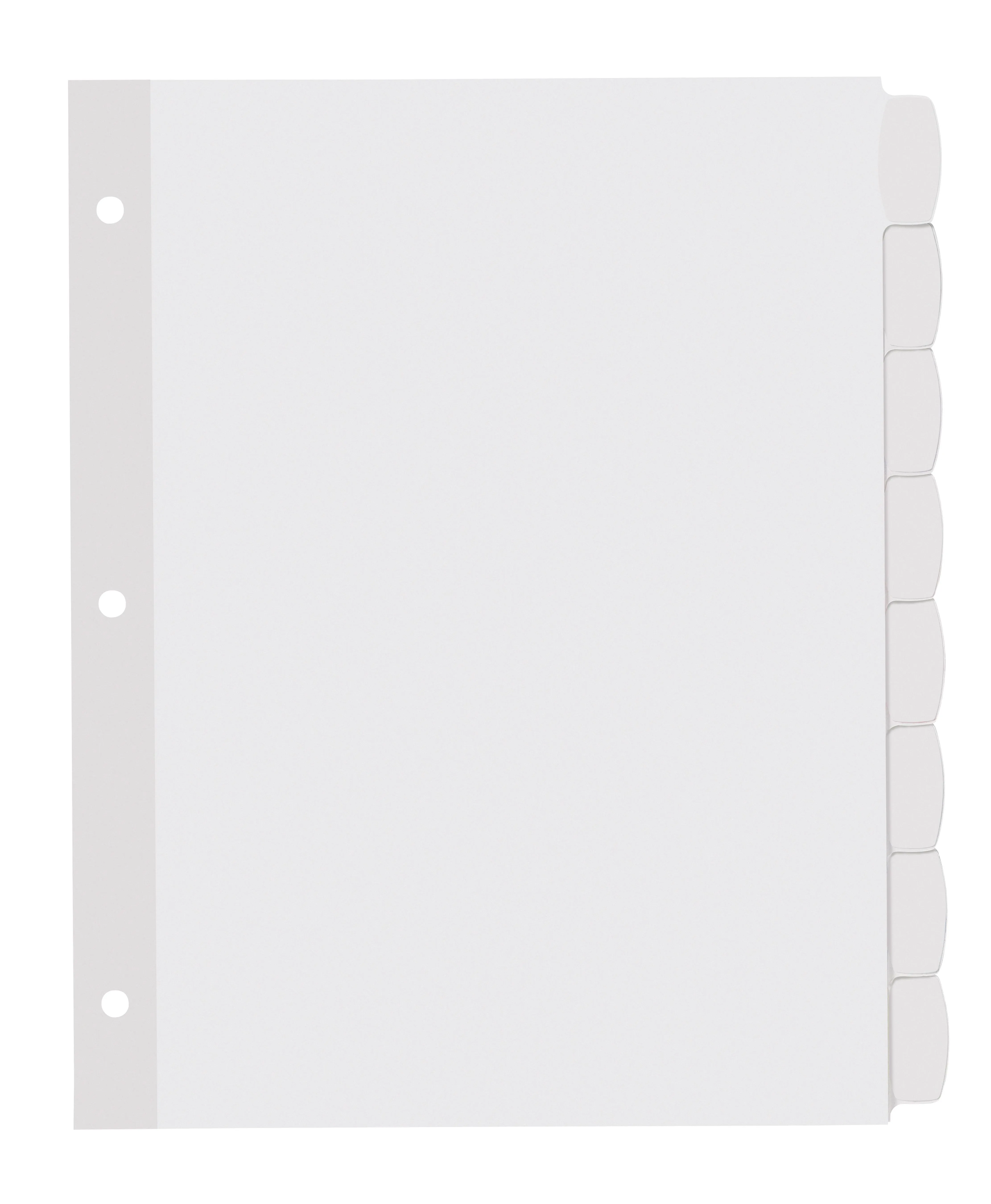 Avery Big Tab Printable White Label Tab Dividers