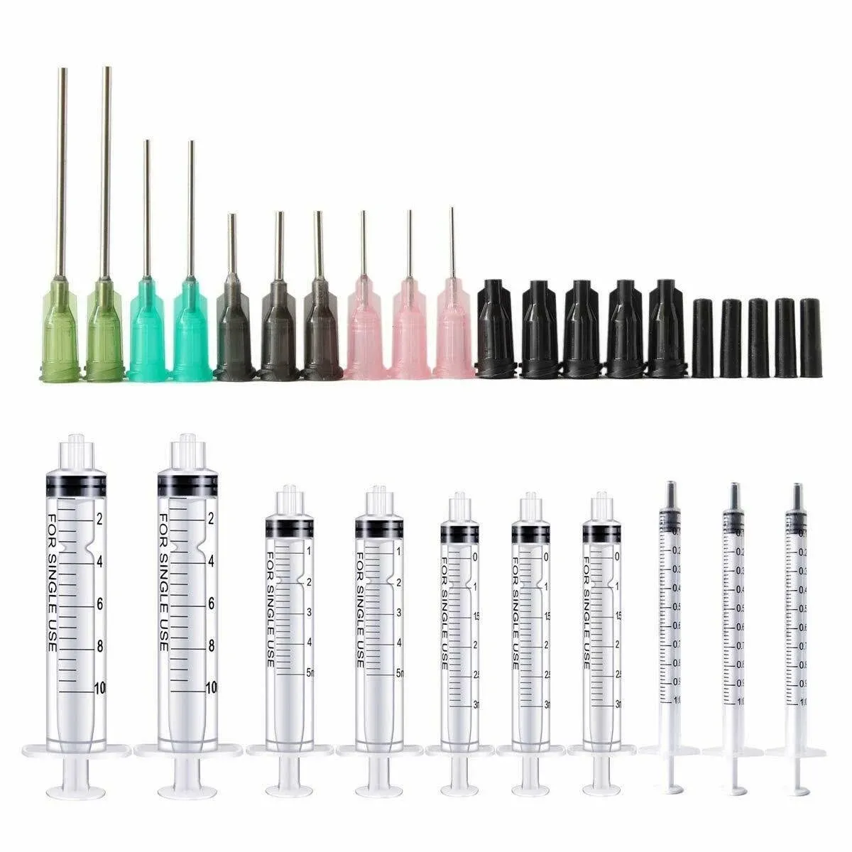 Syringe Blunt Tip Needles Caps Refilling and Measuring Liquids