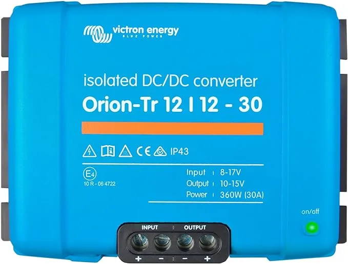 Victron Orion-TR DC-DC Converter - 12 VDC to 12 VDC - 30Amp Isolated