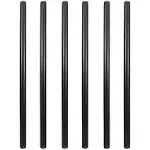 GeilSpace 6 Pack 1/2 inch 24 inch Pre-Cut Black Metal Pipe, Industrial Steel Fits Standard Half inch Black Threaded Pipes and Fittings - Vintage DIY