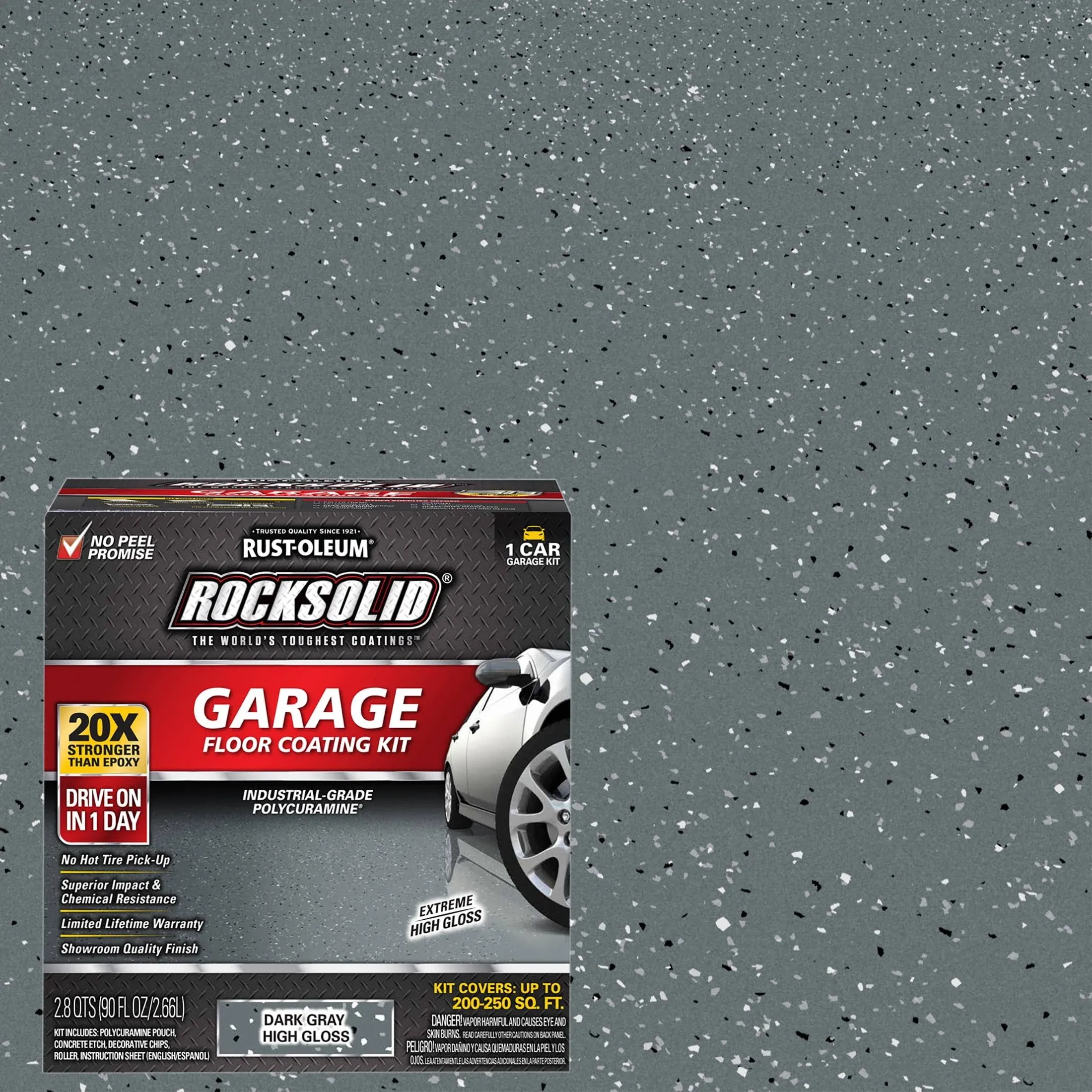 Flecto 020066349943 317286 76 oz Garage Floor Kit  Dark Gray