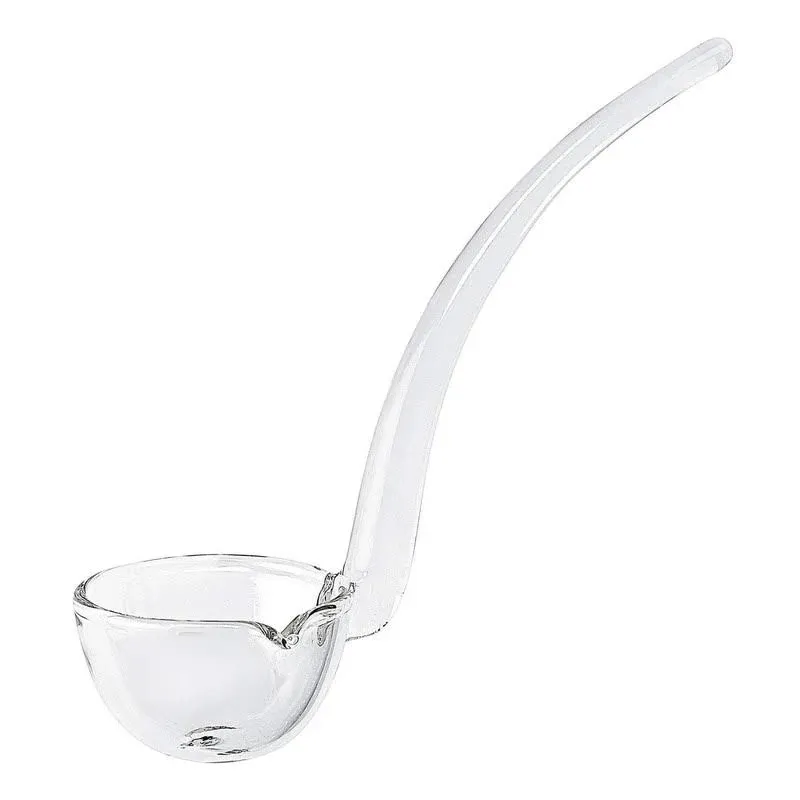 Badash Crystal Gravy Serving Ladle - 6&#034; Long Mouth-Blown Lead-Free Clear Glas...