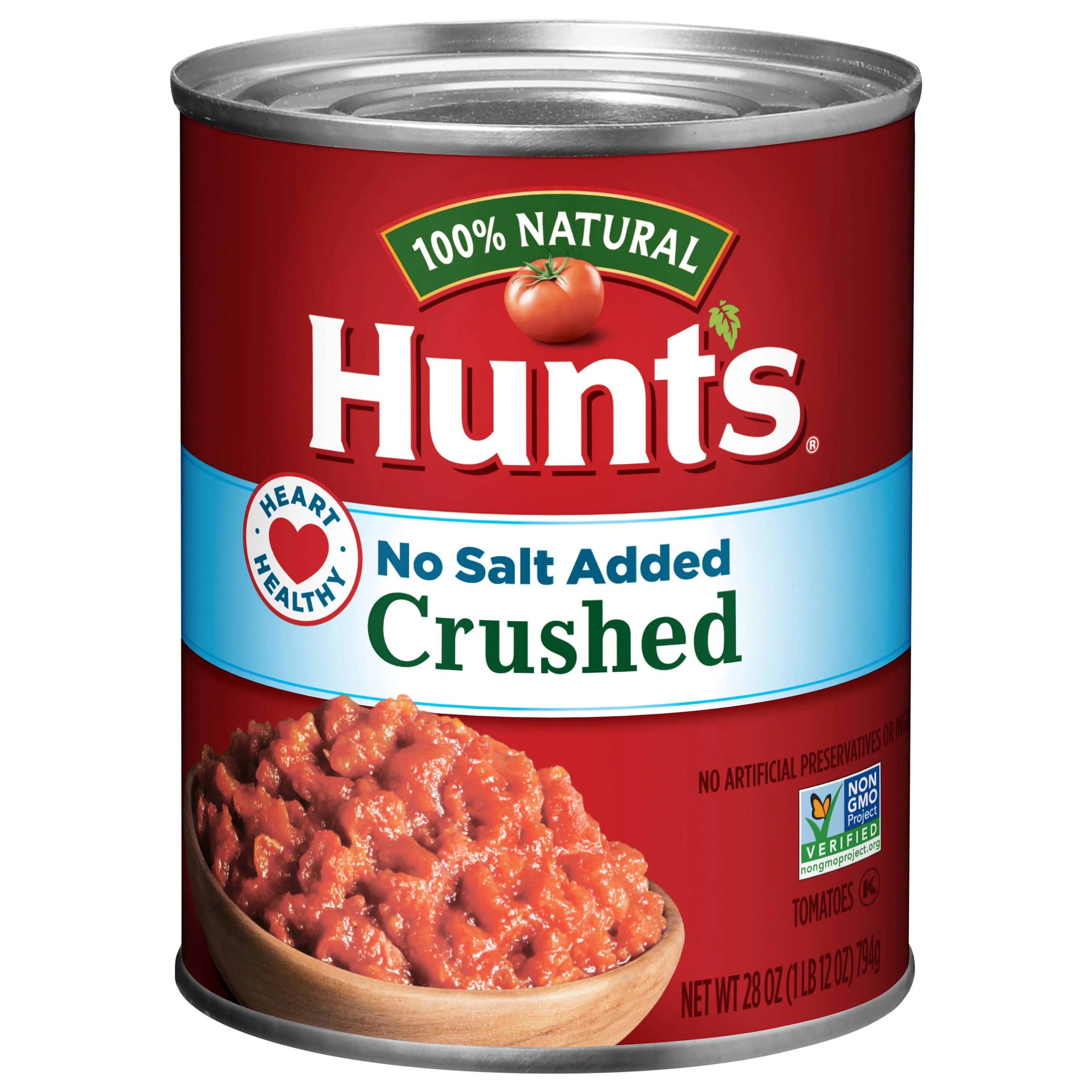 Hunt's Tomatoes, No Salt Added, Crushed - 28 oz