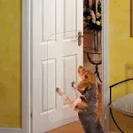 in Hand Clear Door Scratch Protector, Deluxe Pet Door Scratch Shield Protect Your Doors & Walls, Heavy Duty Flexible Door