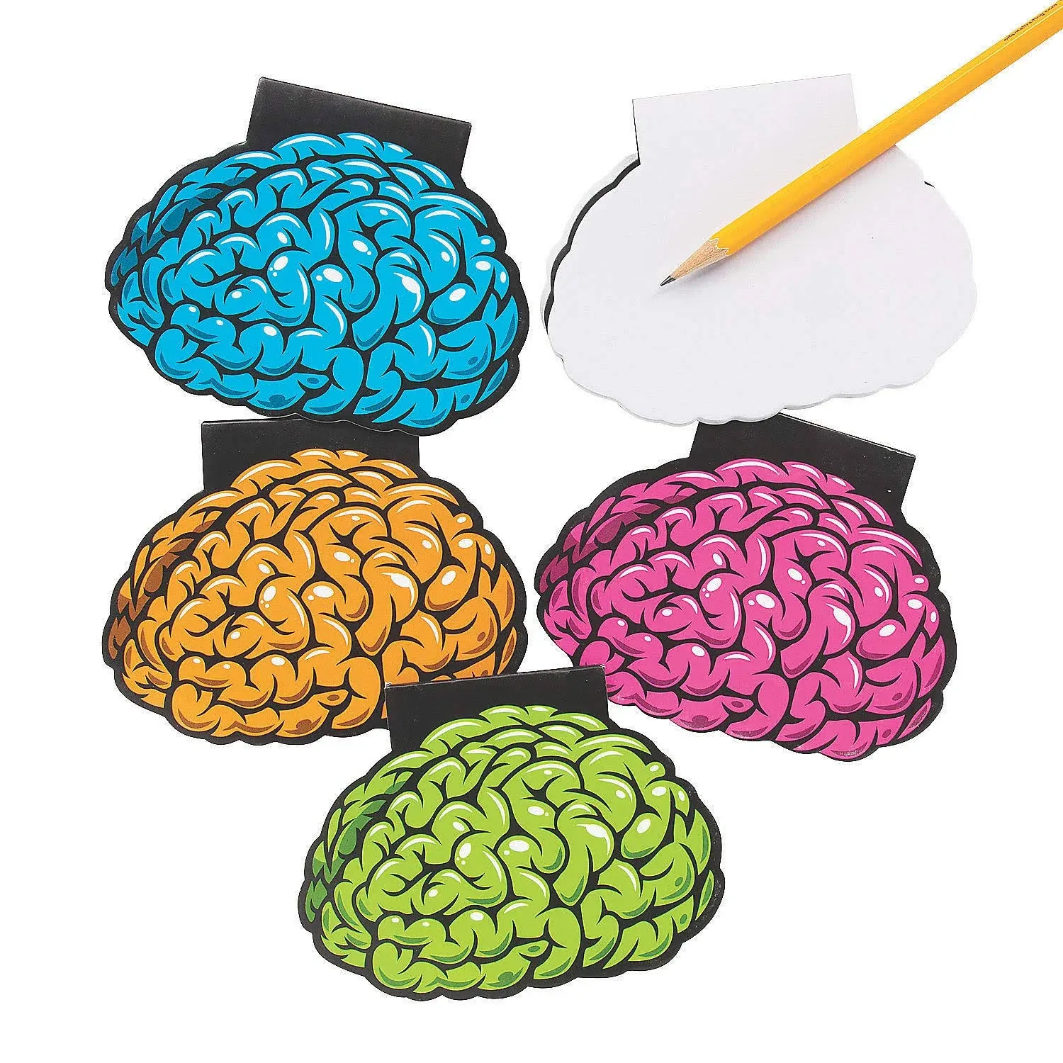 Brain Shaped Notepads - Stationery - 24 Pieces