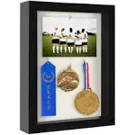 Americanflat 8.5x11 Shadow Box Frame in Black with Soft Linen Back