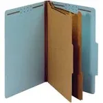 Office Depot Classification Folders, 2 Dividers, Blue, 5count