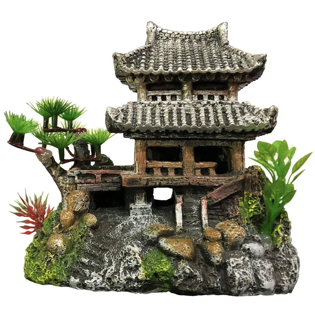 Aquarium Classical Resin Castle Decorations - Fish Tank Realistic Details Castle