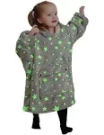 KFUBUO Wearable Blanket Hoodie for Kids Toddlers Sherpa Blanket Sweatshirt with Pocket Cute Hoodies 2-6 Year Old Girl Boy Birthday Gifts