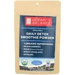 Ocean's Balance Daily Detox Smoothie Powder with Blueberry, Spirulina, Dulse Seaweed & Barley Grass Juice Powder — Easily Digested Smoothie Mix for 14-Day Detox Cleanse (4 oz - 1 Pack)