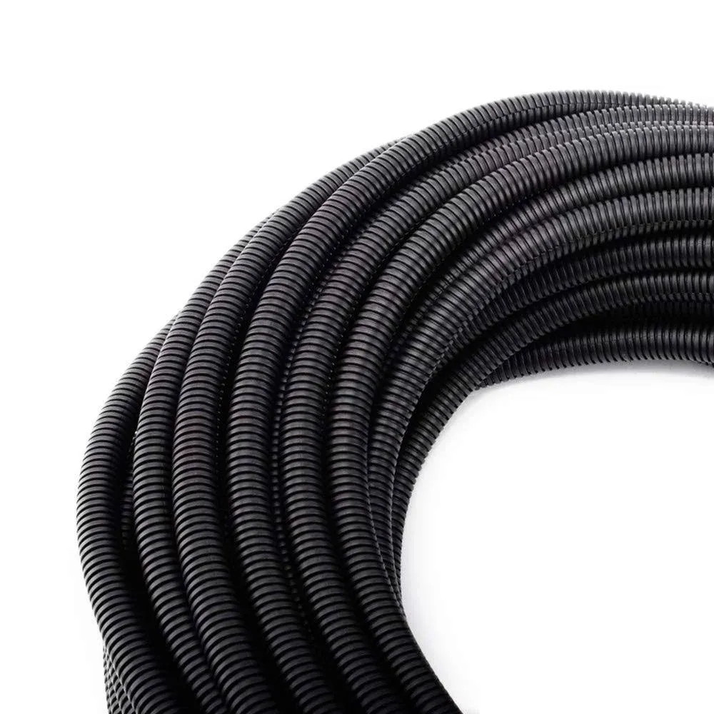 50ft 3/8” Wire Loom Split Tubing Auto Wire Conduit Flexible Cover