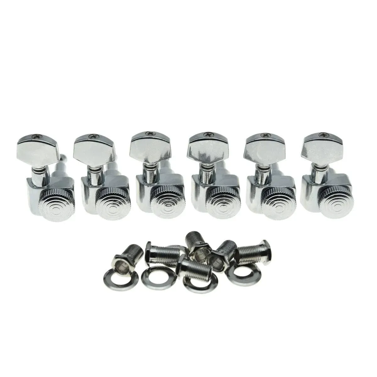 Chrome 2 Pin Locking Tuners Tuning Keys Pegs fits USA Fender Strat Tele Guitars