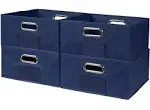 Niche Cubo (12-in W x 6-in H x 12-in D) Blue Fabric Collapsible Stackable Bin Lowes.com