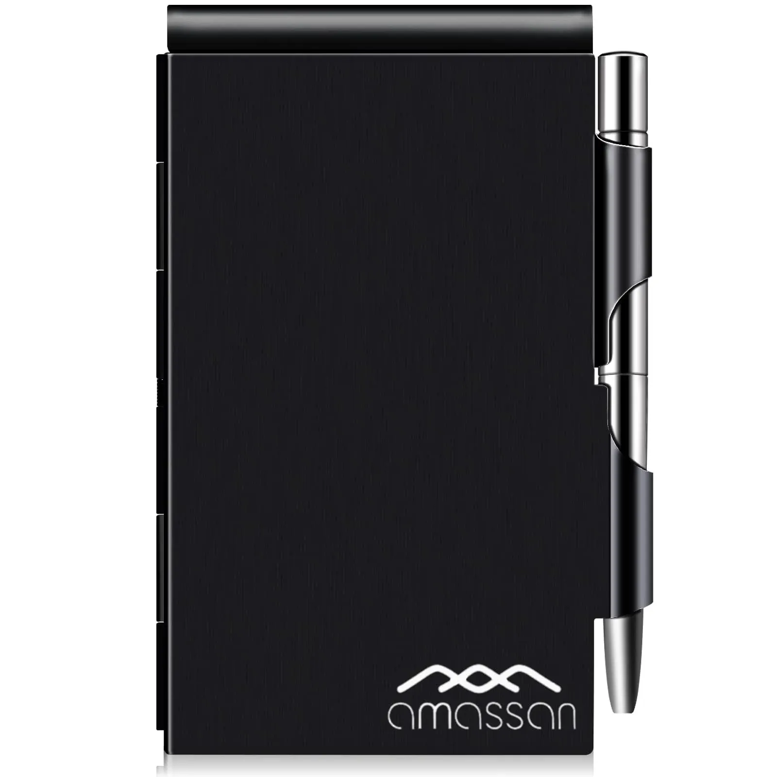 Metal Pocket Notebook-Conve<wbr/>nient Aluminum Note Case with Mini Pen and Notepad