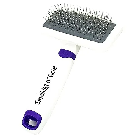 Gentle Slicker Brush for Small Dogs &amp; Toy Breeds with Long or Short Hair 