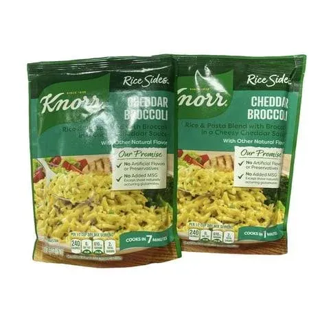 Knorr Rice Sides For a TastyDish Cheddar Broccoli No Added MSG 5.7 oz, Pack of 2