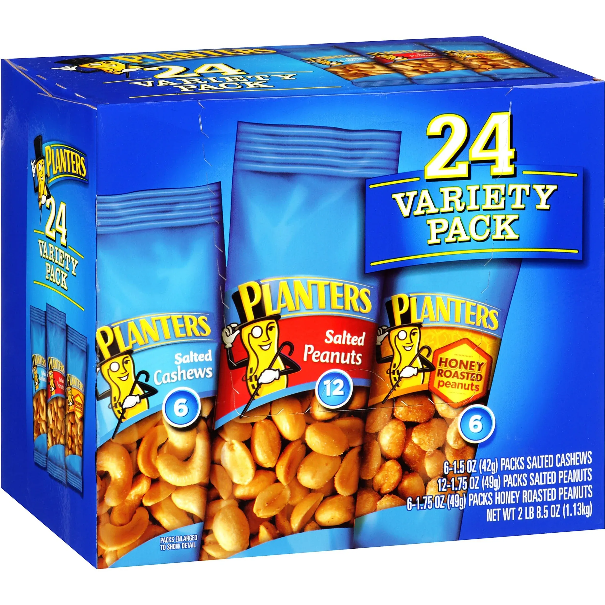 Planters Nut 24 Count-Variety Pack, 2 lb 8.5 Ounce Carrier to Sh