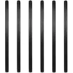 GeilSpace 6 Pack 3/4&#034; × 24&#034; Pre-Cut Black Metal Pipe, Industrial Steel Fits S...