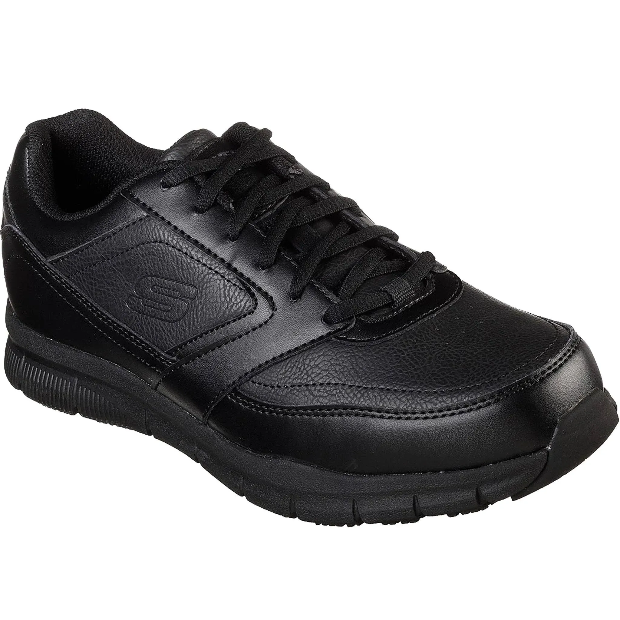 Skechers Men's Work Relaxed Fit Nampa Slip Resistant Sneaker, Black, Size 11.5M