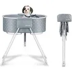 Furesh Elevated Folding Pet Bath Tub and Wash Station for Bathing, Shower and Grooming, Gray