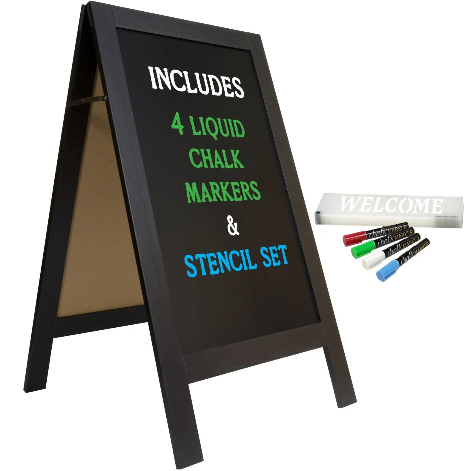 Excello Global Products Chalkboard Black Wood 40&#034; x 22&#034; (EGP-CKB-0003)