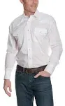 Wrangler Men's Western Long Sleeve Snap Shirt - White