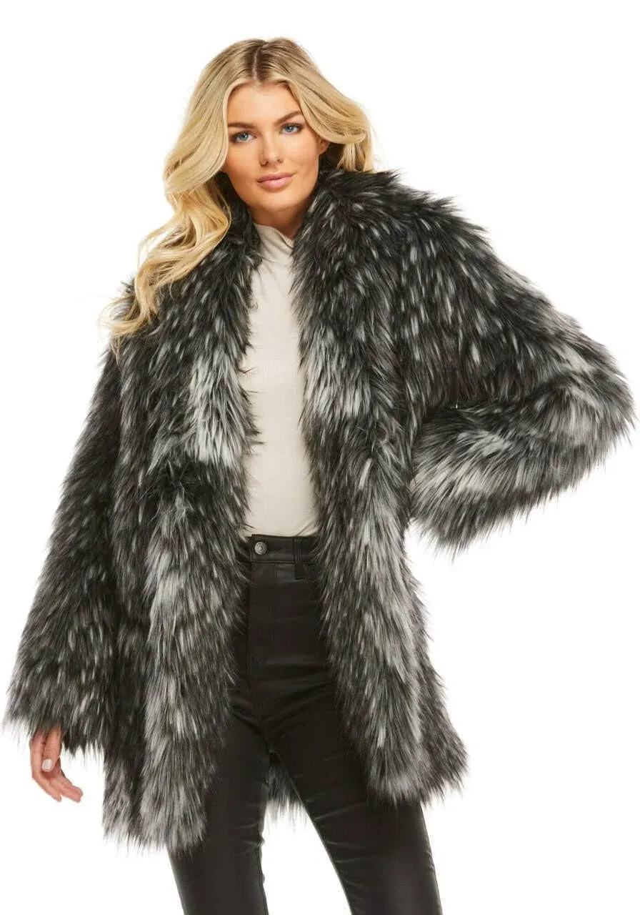 Fabulous Furs Limited Edition Shawl Collar Coat in Smokey Fox Size 2x