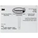 Command Picture Hanging Strips Value Pack Large Removable 0.75 x 3.65 White 120 Pairs/Pack