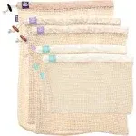 Cotton Produce Bags (Set of 5) Natural