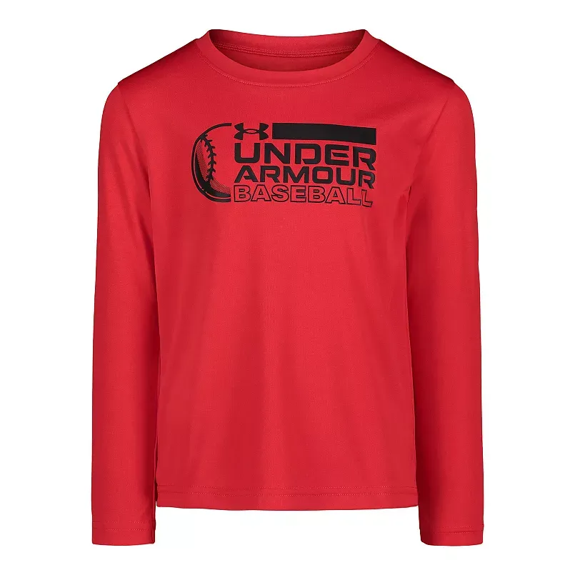 Under Armour Kids Tech Baseball Logo Long Sleeve T-Shirt