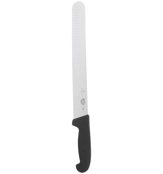 Victorinox Fibrox Pro 12-Inch Slicing Knife with Granton Edge and Black Handle