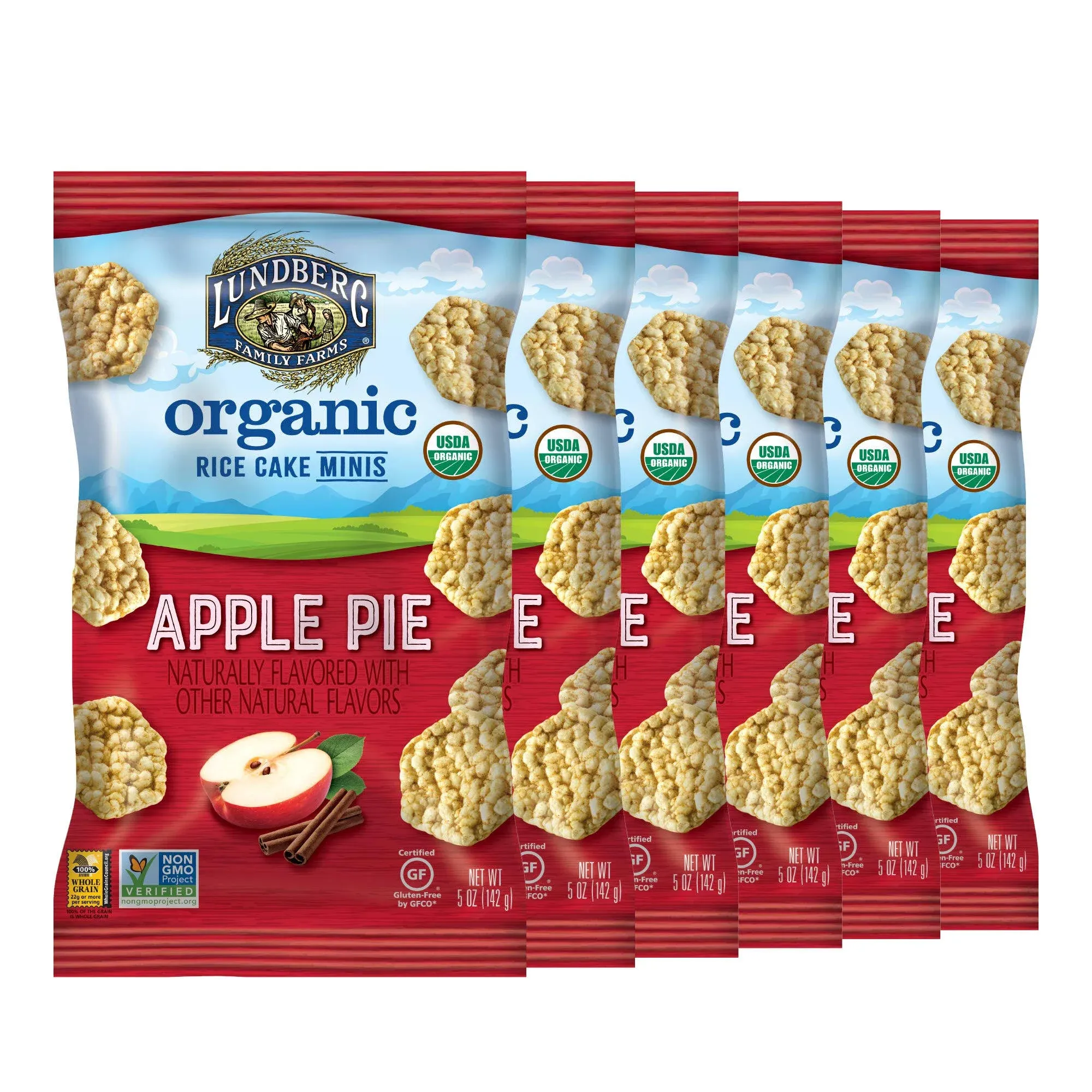 Organic Apple Pie Rice Cake Minis - Pack of 6, Size: 5 Ounce