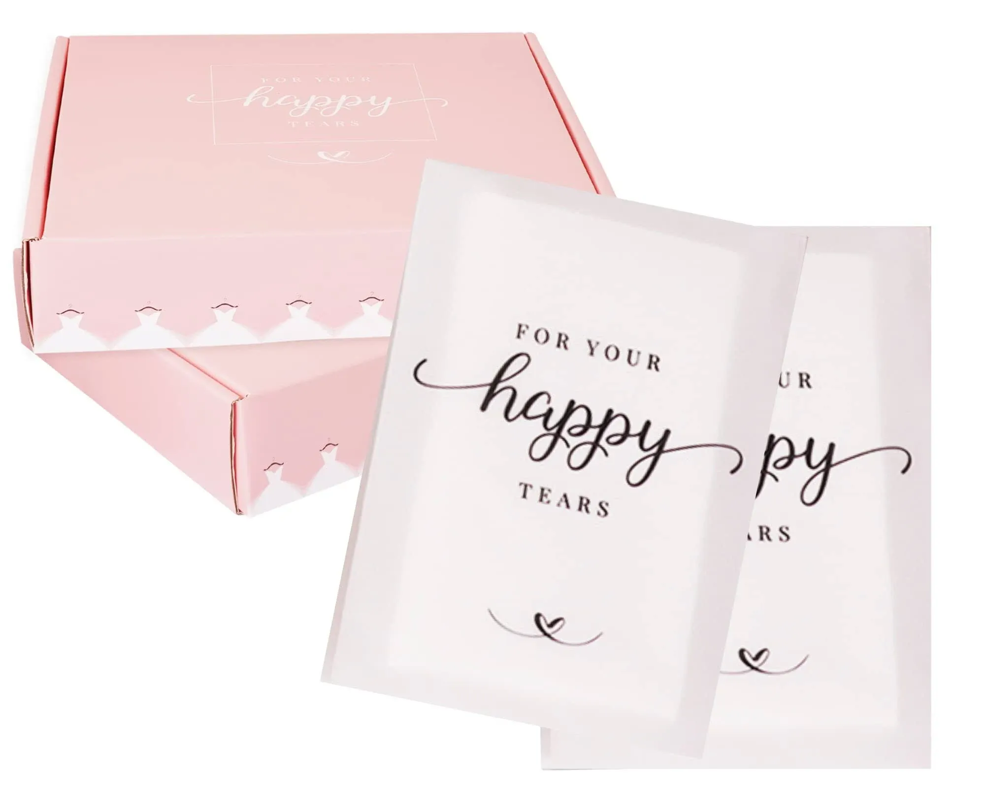 Wedding Tissues Packs For Guests- Set of 80- For Your Happy Tears Tissues- Wedding Favors for Guests – Frosted-Paper – Bulk Individual Tissue Packs & Items for Wedding Welcome Bags by PureRejuva