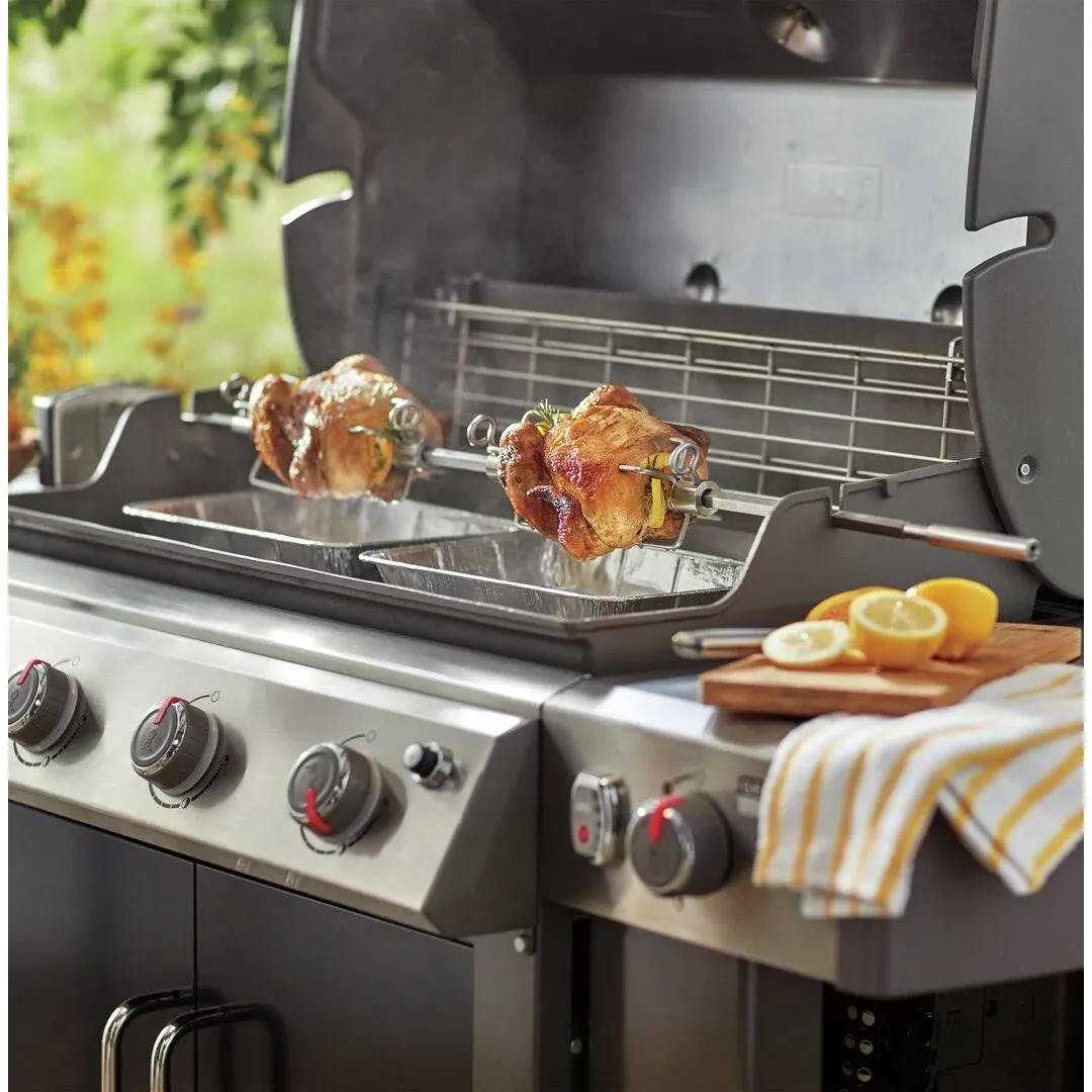 Weber Genesis 400/600 Series Stainless Steel Grill Rotisserie 55.7 in. L X 4.4 in. W 1 pk