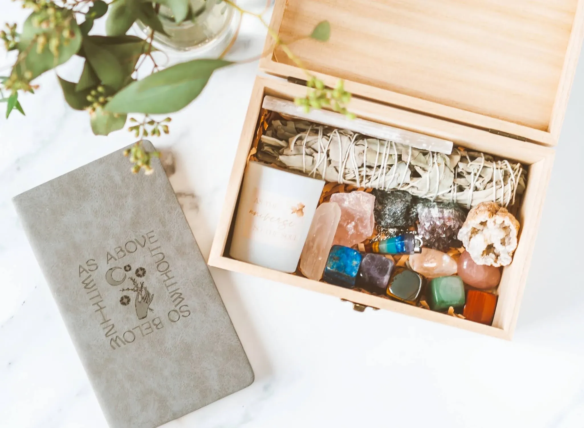 Healing Crystals Set - 17 Pc. Chakra Crystals for Beginners, Real Crystals and Healing Stones. Meditation Accessories, Crystals and Stones. Chakra