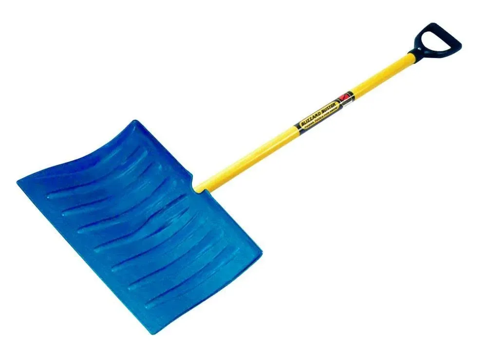 Structron Snow Shovel with Blue Head and 43 in. Fiberglass Handle