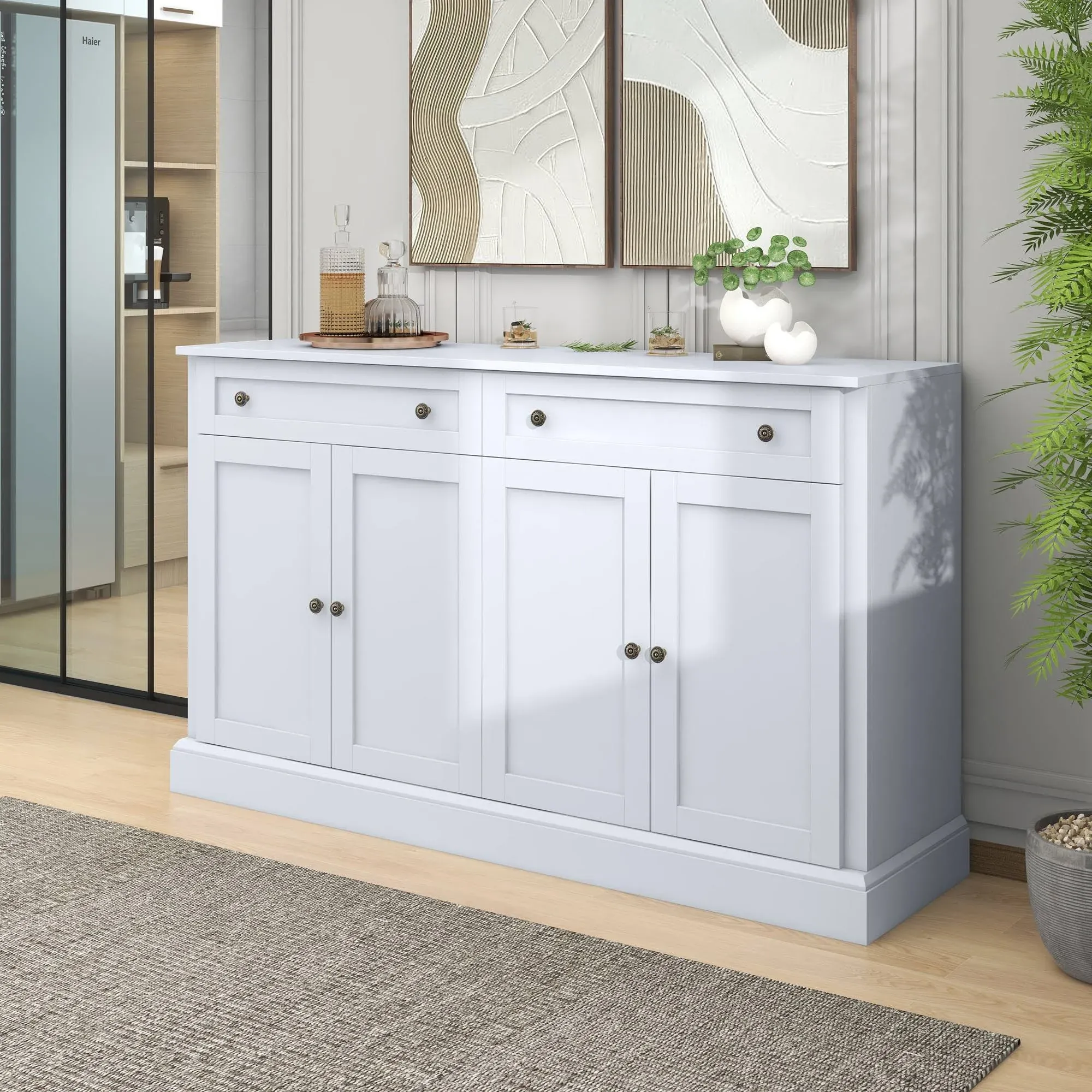 Kitchen Sideboard Storage Buffet Cabinet with 2 Drawers