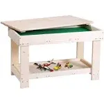 Youhi Kids Activity Table with Board for Bricks Activity Play Table (Wood Color)