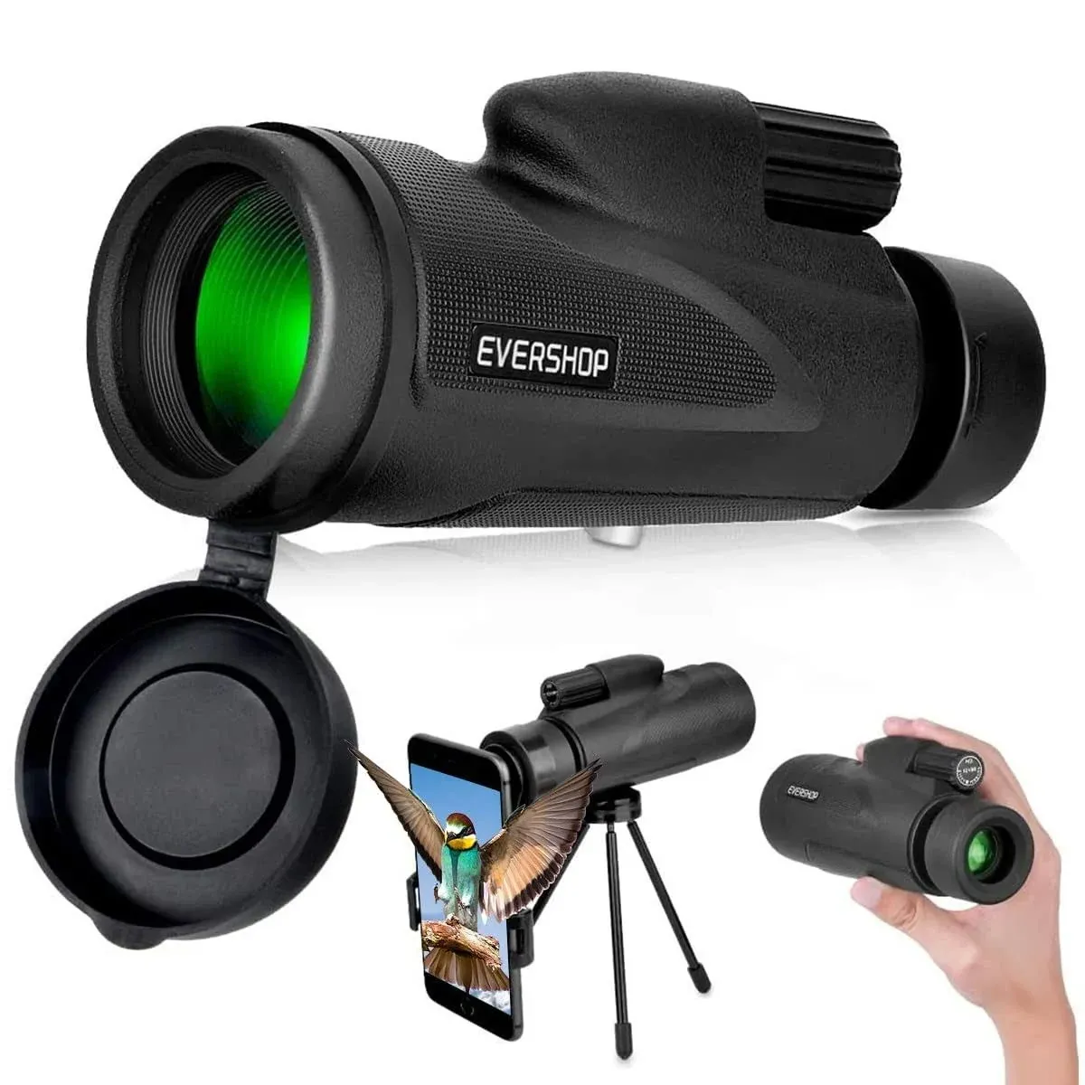 Monocular Telescope with Low Night Vision - Evershop High Power Monoculars for ...