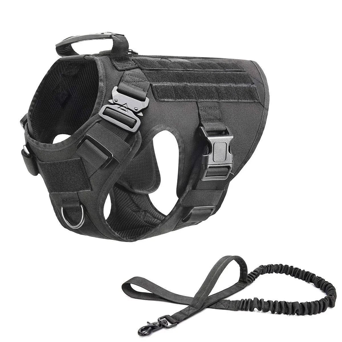 Military Tactical Dog Harness Pet Training Dog Vest Metal Buckle German Shepherd ...