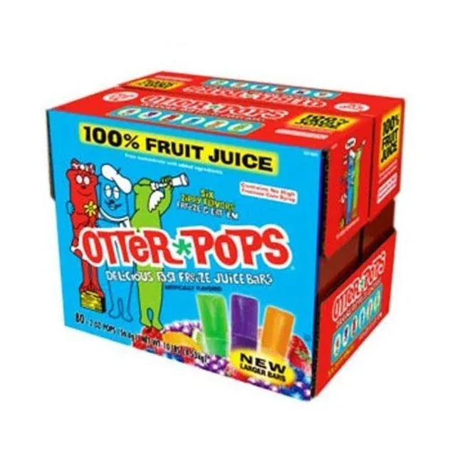 Otter Pops Juice, 80Count, 2 Ounce Pack of 80 85380