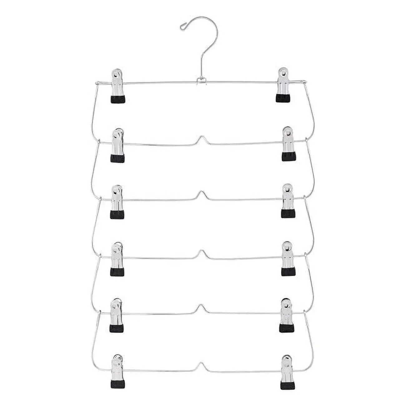 6 Tier Metal Pants &amp; Skirt Hanger, 8 Pack 360° Swivel 6-Tier Clothes Hanger