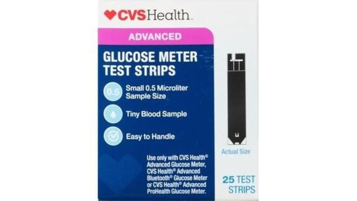 CVS Health Advanced Glucose Meter Test Strips