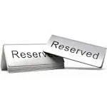 Winco Reserved Table Signs 4.75x1.75 - 6 Pack