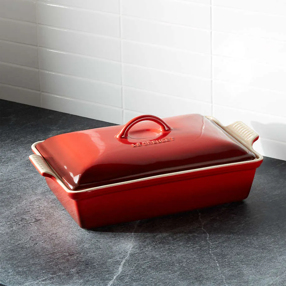 Le Creuset 4 qt Heritage Covered Rectangular Casserole