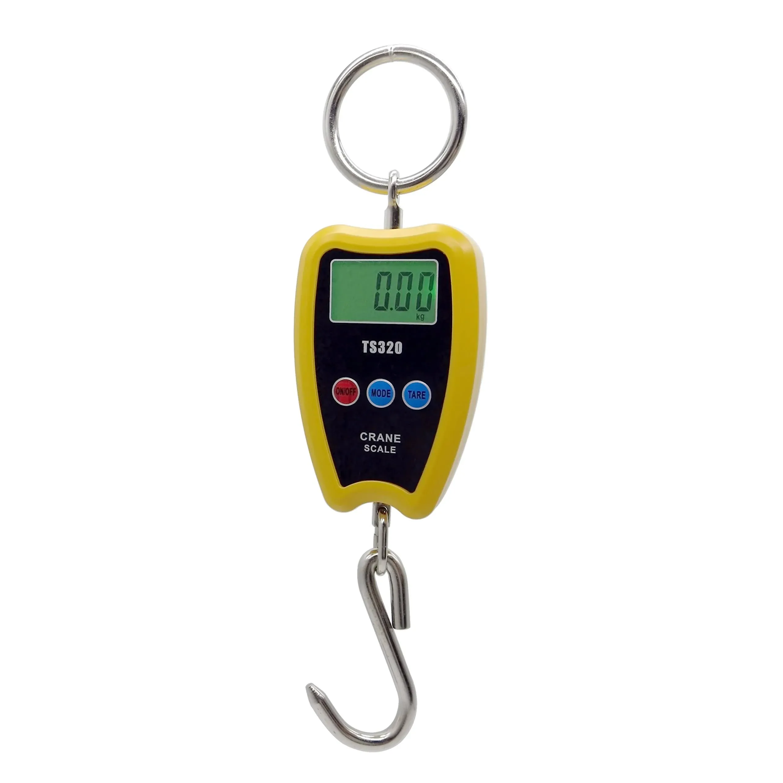 Outmate Digital Crane Scale 300kg/660lbs 200kg/440lbs with LED Handheld Mini Hanging Scale for Garage Farm Hunting Fishing Etc(200kg/Plastic Shell/Yellow)