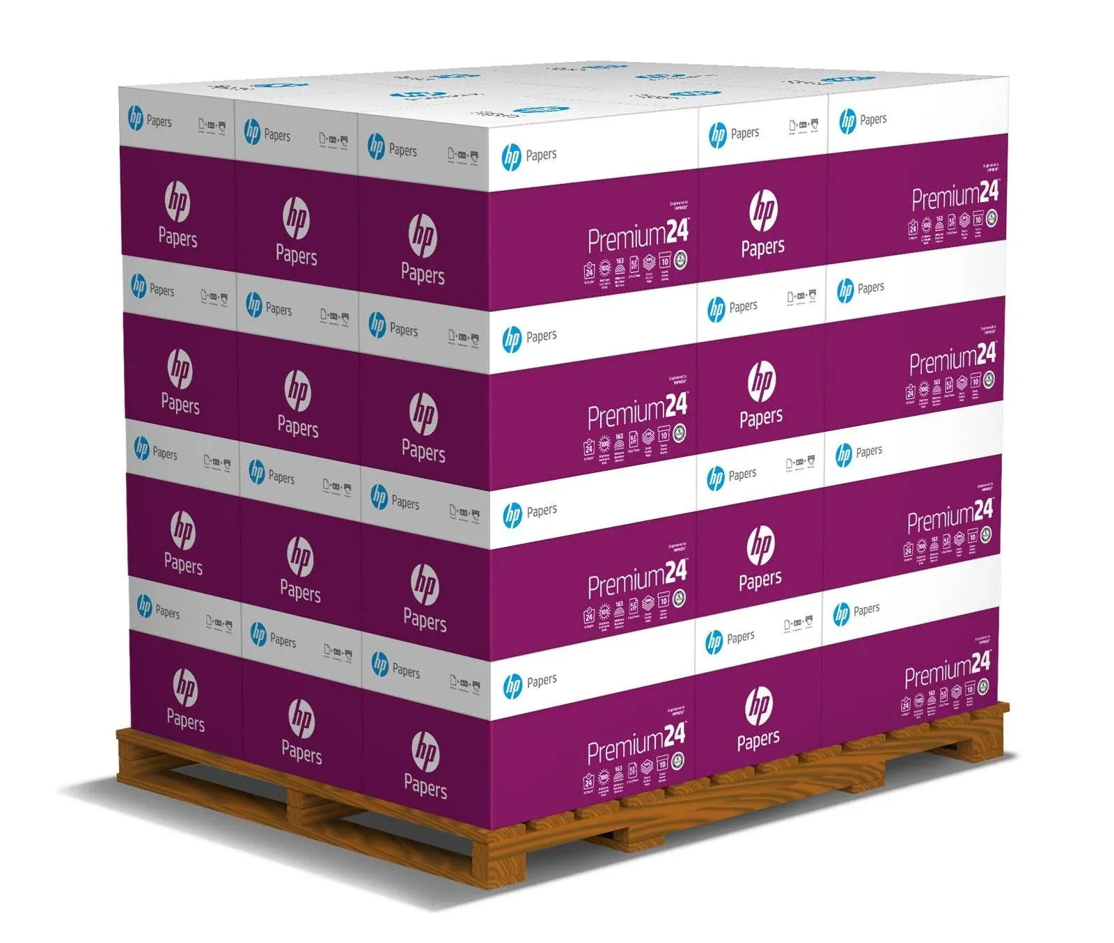 HP Printer Paper | 8.5 x 11 Paper | Premium 24 lb | 32 Case Pallet - 160,000 ...