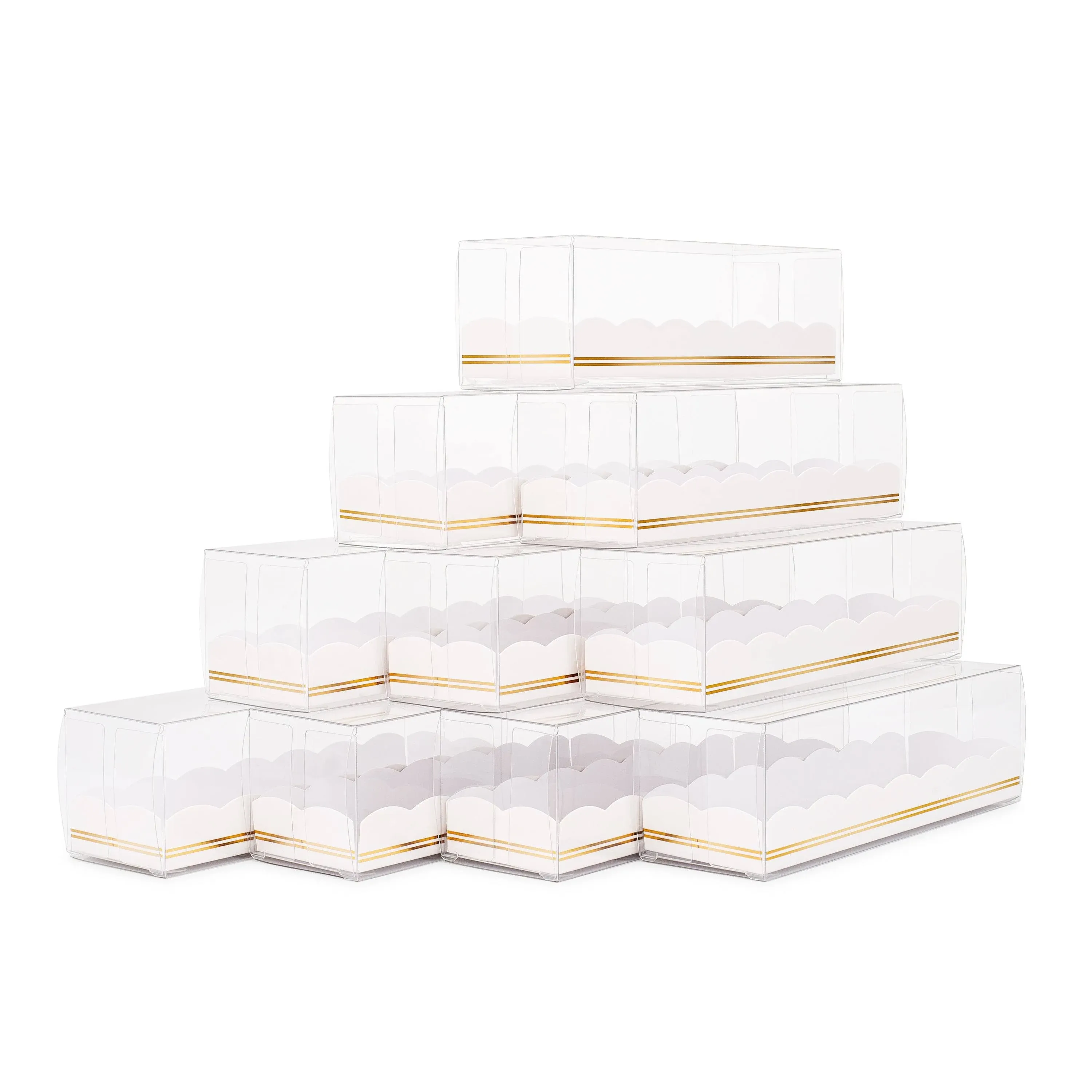 Box | Pack of 10 Macaron Boxes | Clear Macaron Packaging Containers | Macarons ...