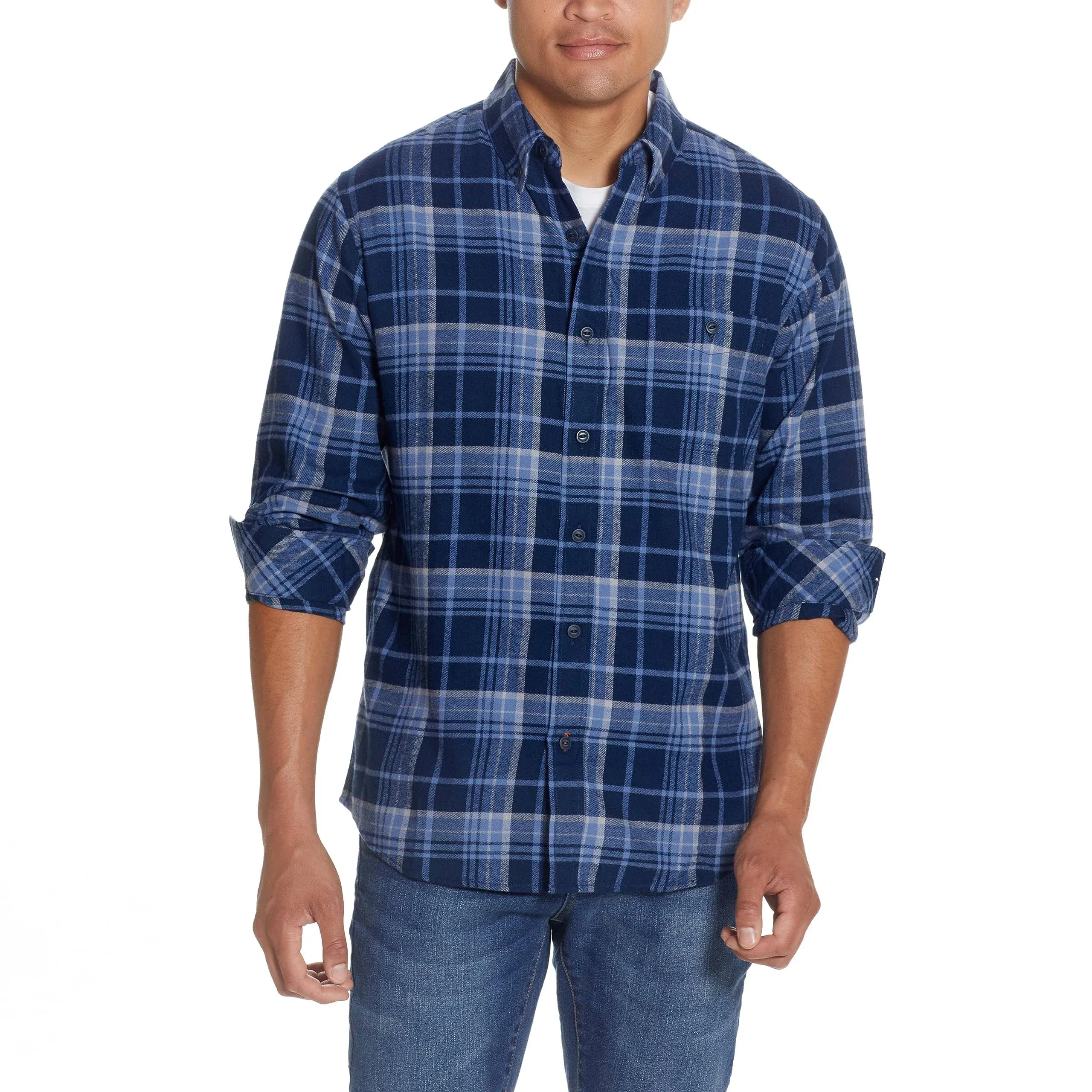 Holiday Antique Flannel Shirt In Deep Sea