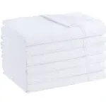 Arkwright Bulk Twin Flat Sheets - Pack of 6 - Soft Brushed Microfiber Hypoallergenic Top Sheet only with Wrinkle Resistant, Bedding Essentials for Hosts and Hotels, White